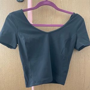 Black Lululemon Align Crop Shirt Size 4